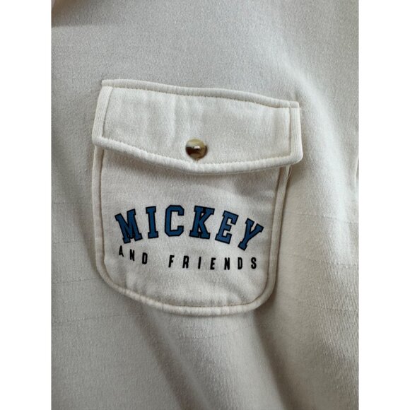 Mickey And Friends Disney Cream Shacket Soft Fleece Graphic Jacket Size XL - Picture 3 of 7